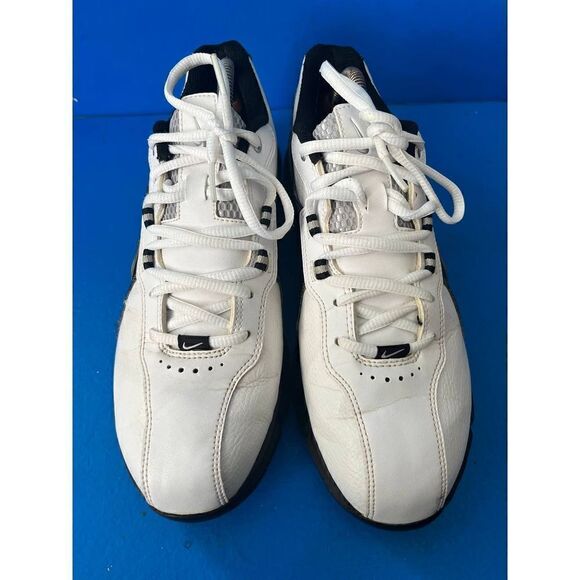 NIKE DURASPORT SMU 317682-102 MEN'S LEATHER SOFT SPIKES GOLF SHOES SIZE 8.5 - Picture 4 of 6